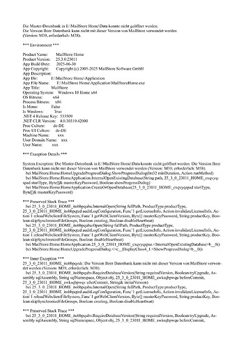 Die Master-Datenbank in EMailStore HomeDa_01